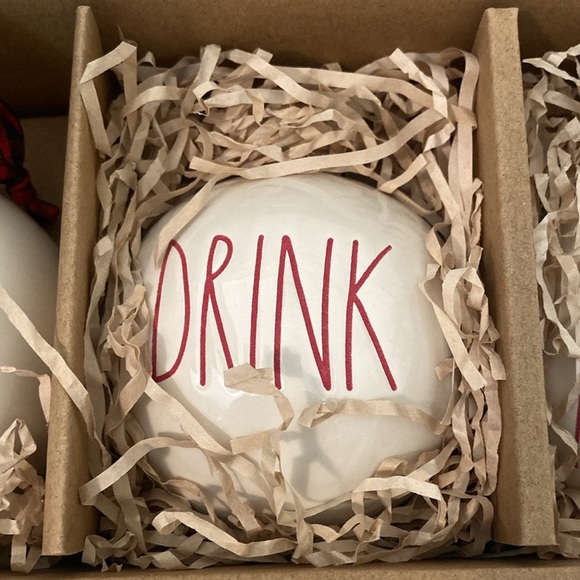 Rae Dunn Eat Drink Be Merry Christmas Ornaments - Picture 3 of 8